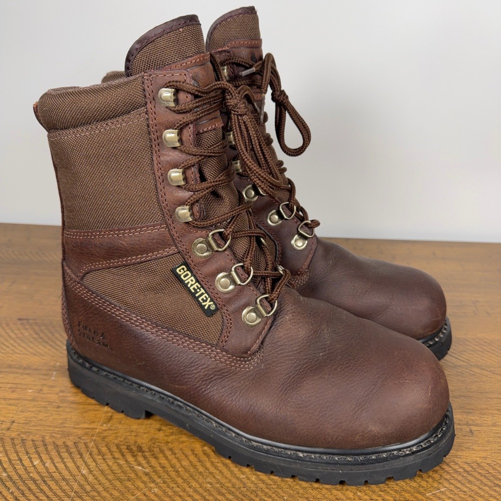 Field & Stream Boots Mens 8.5 Brown Gore-Tex Thinsulate Hunting Hiking Work